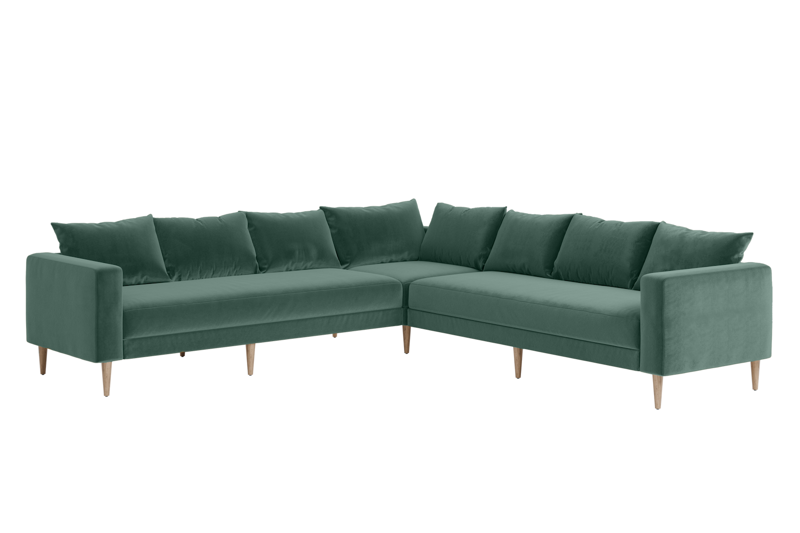 The Essential Corner Sectional | 7 Seat | Recycled Velvet