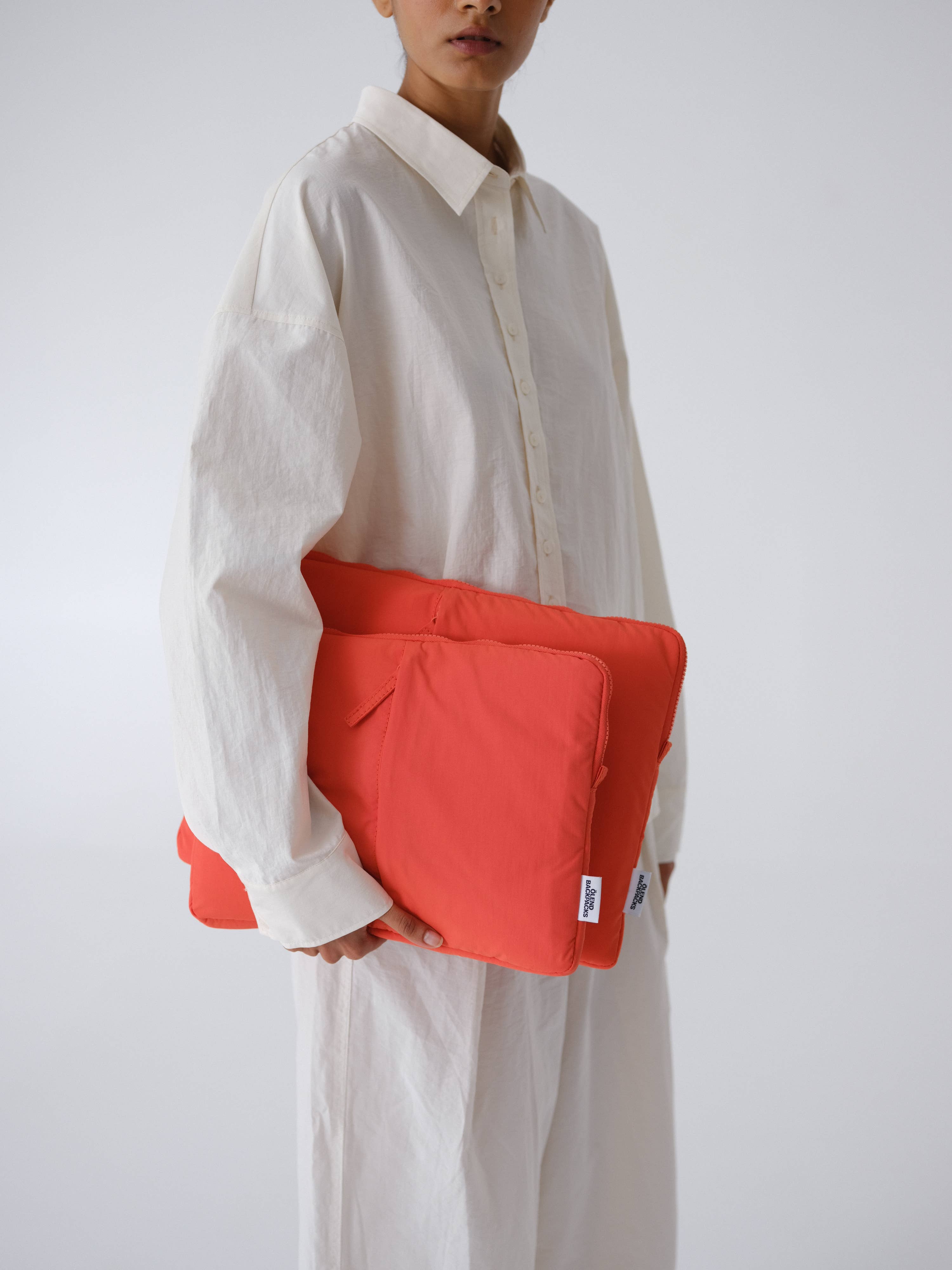 Padded Laptop Sleeve: Coral / 13” & 14” laptop
