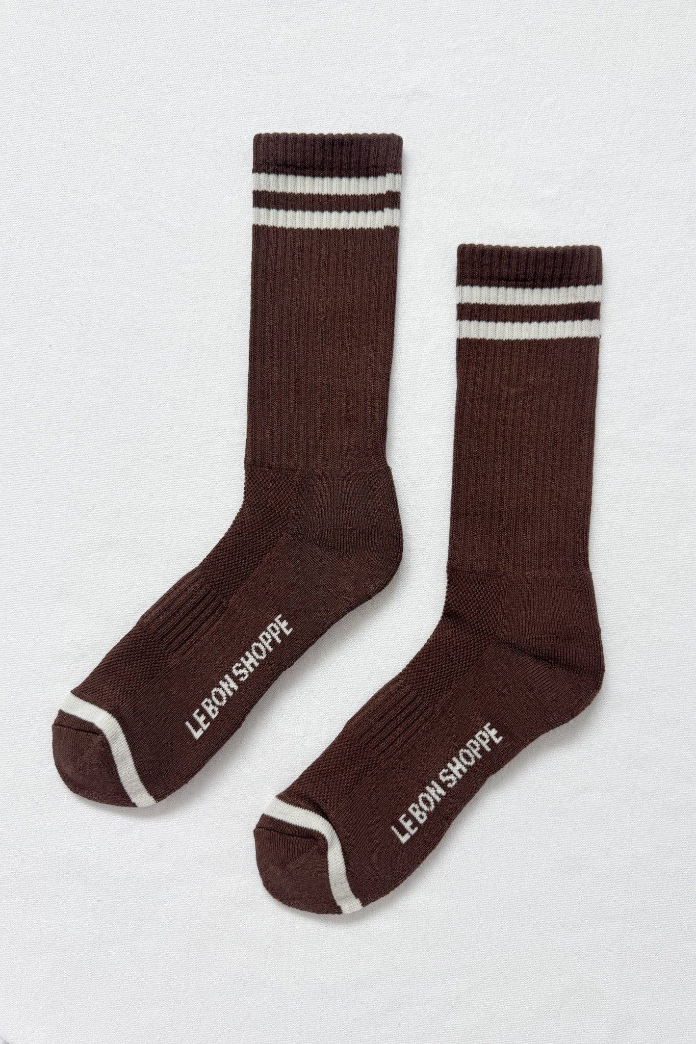 Extended Boyfriend Socks | Wood