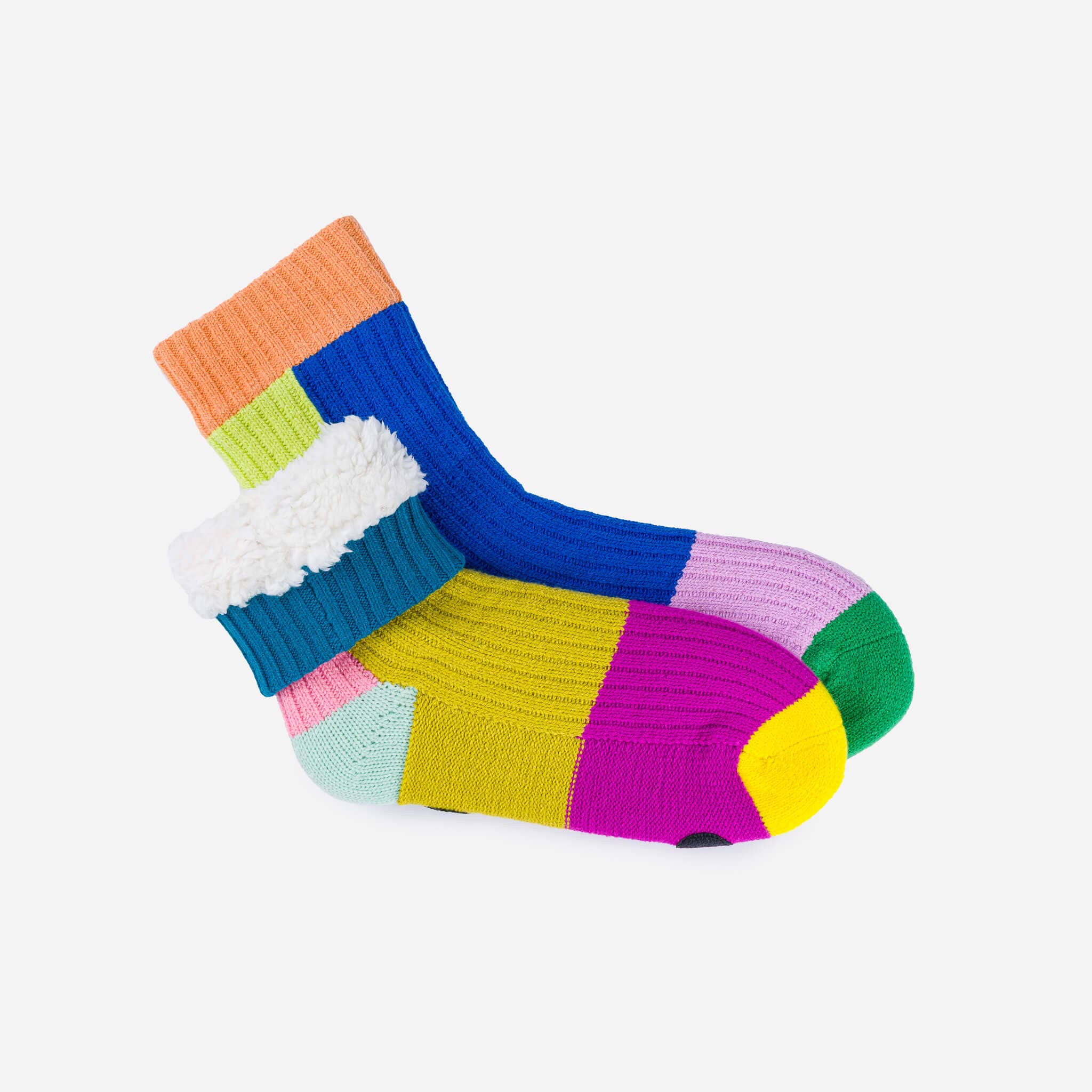 Mismatch House Socks: Rainbow