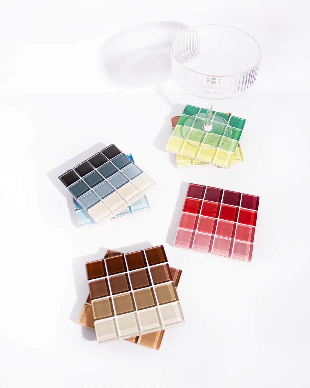 Glass Tile Coaster | Ombre Blush