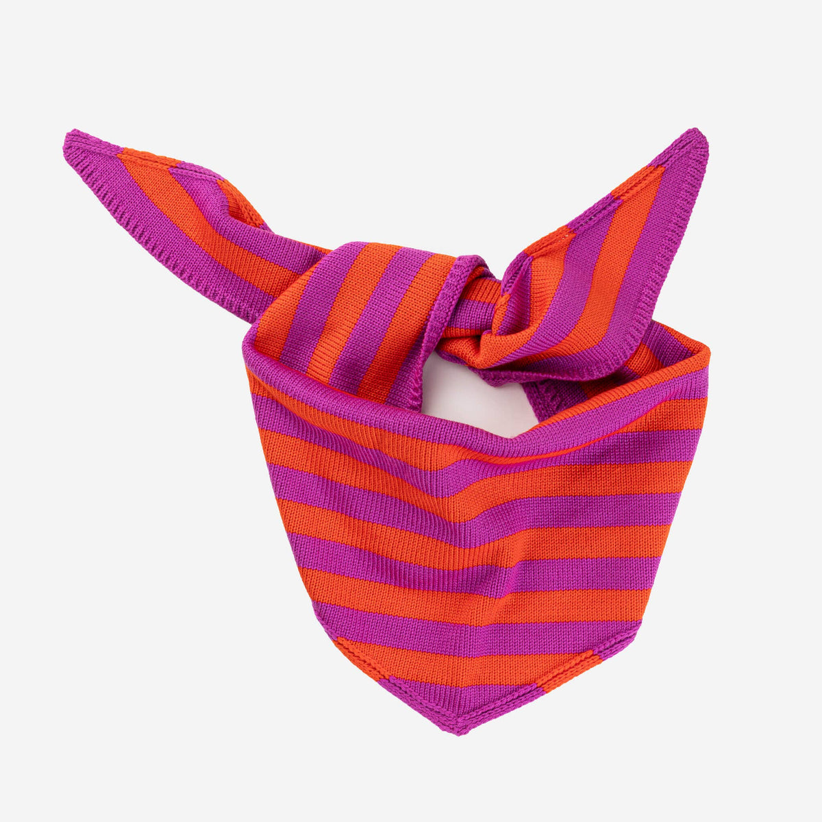 Simple Stripe Triangle Scarf | Poppy Magenta