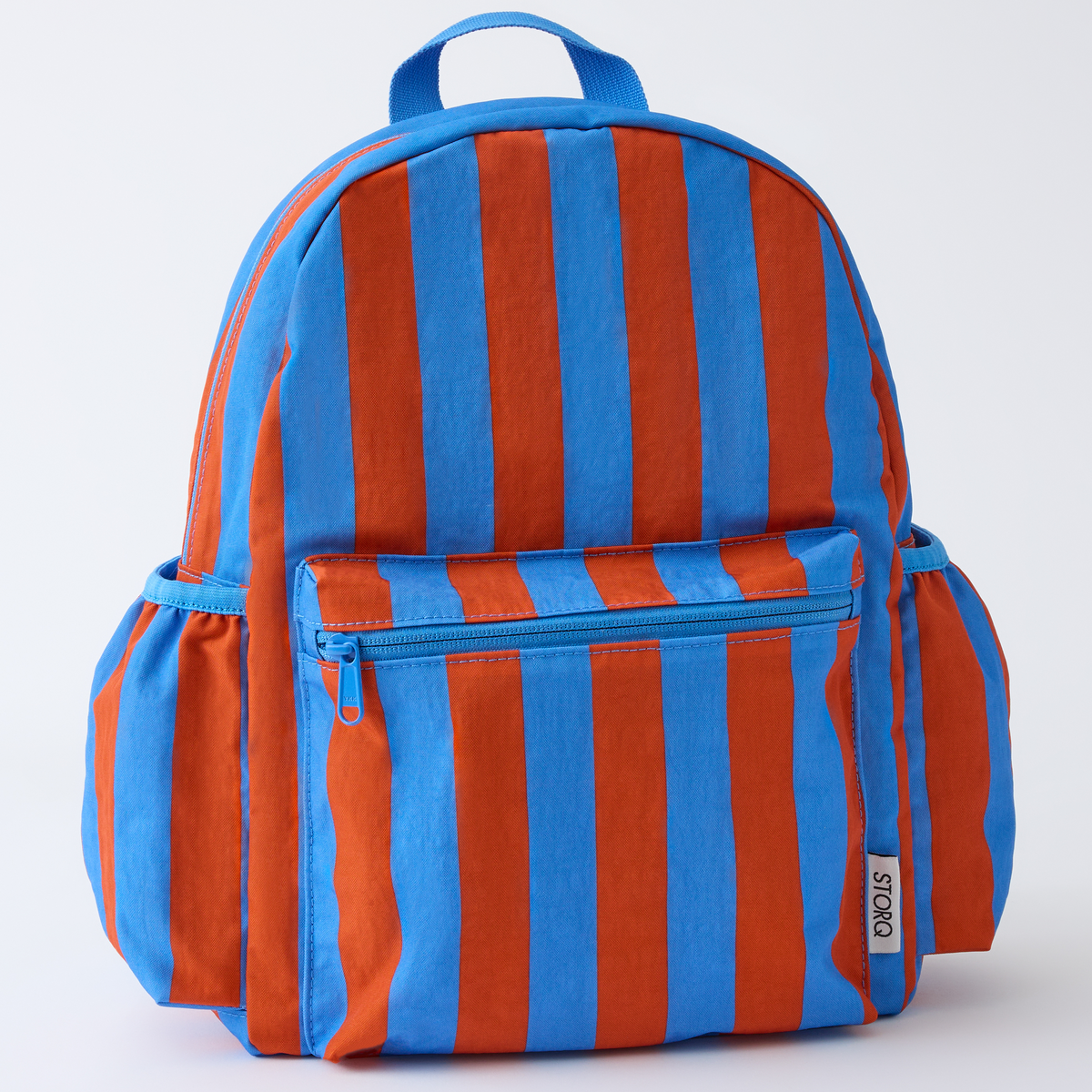 Cool Kid Backpack | Blue & Rust Stripe