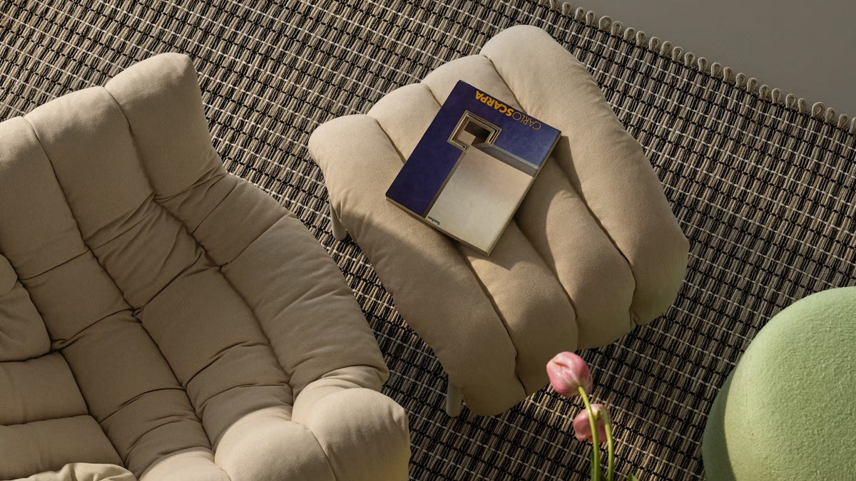 Puffy Ottoman | Cream Base