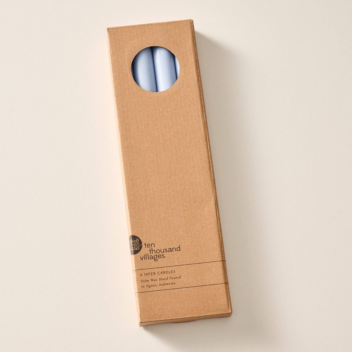 Anget Palm Wax Taper Candles | Set of 4 | Mint