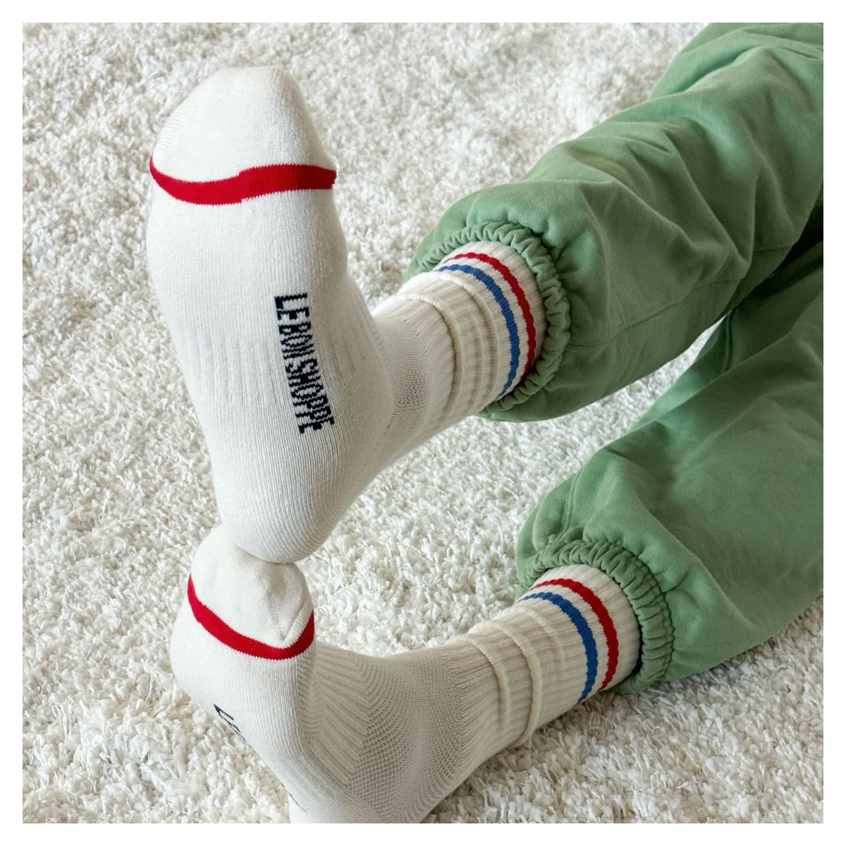 Extended Boyfriend Socks | Milk
