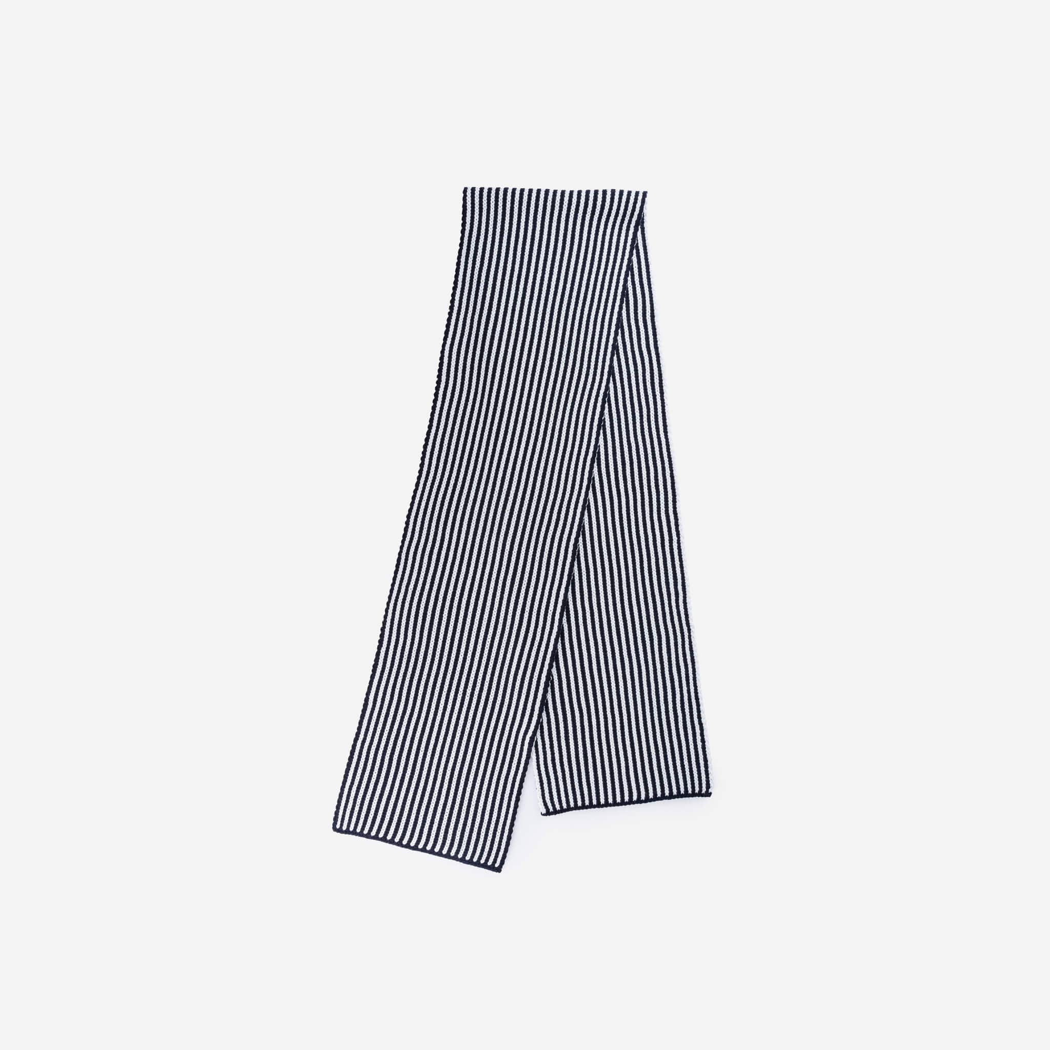 Pinstripe Big Scarf | Black White