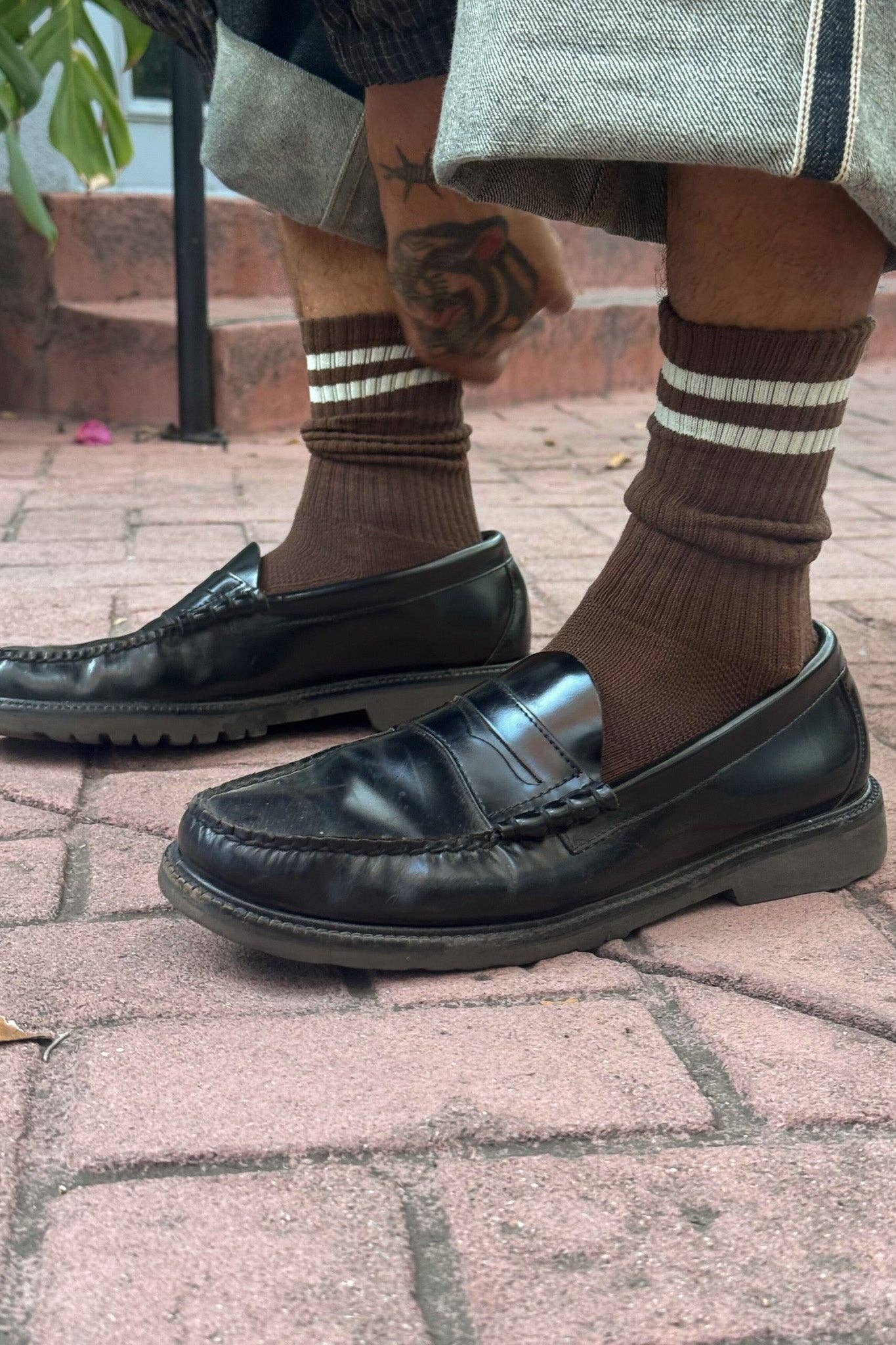Extended Boyfriend Socks | Wood