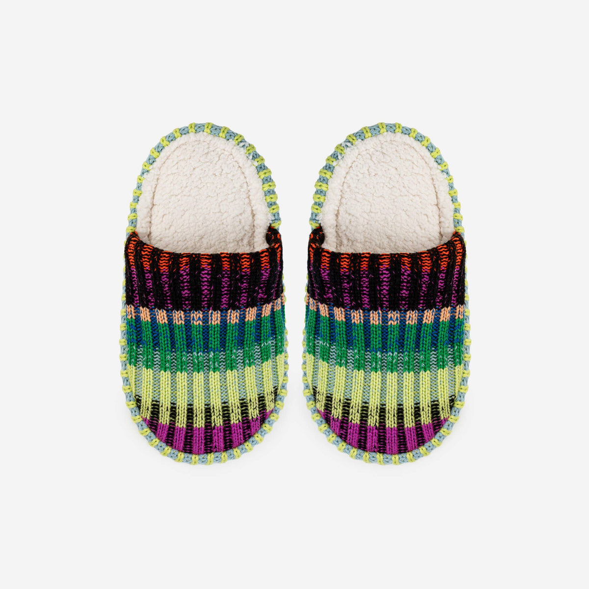 Mosaic Slide Slippers | Lime Cobalt | L/XL