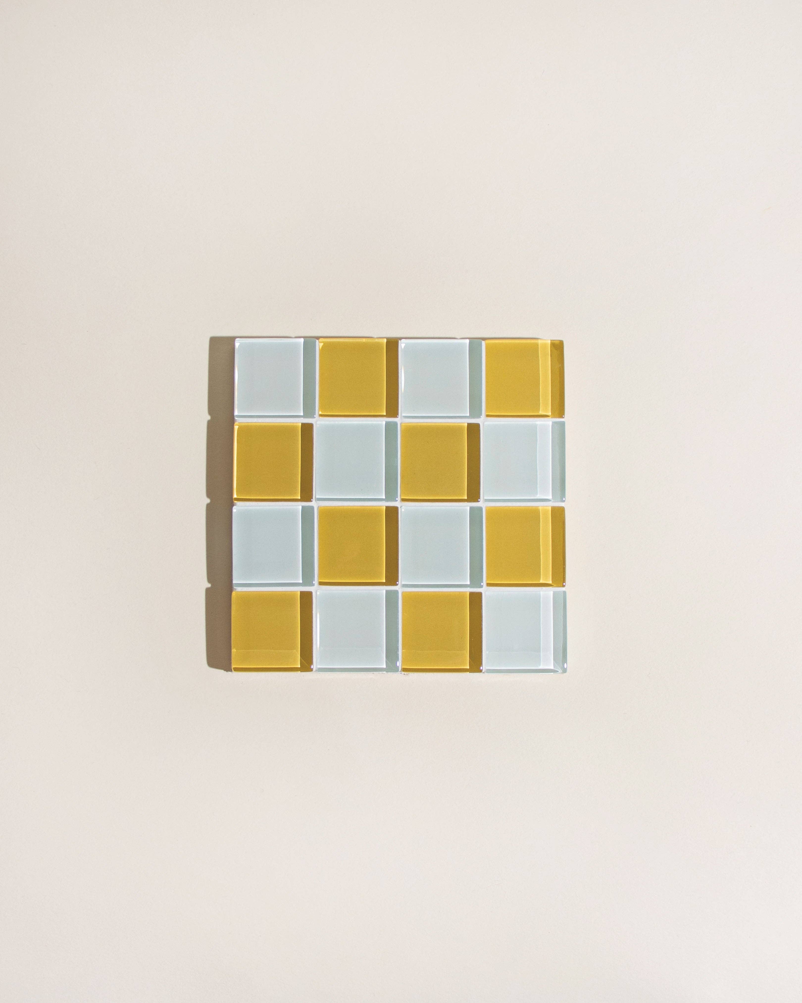 Glass Tile Coaster - Honey Milk Chocolate