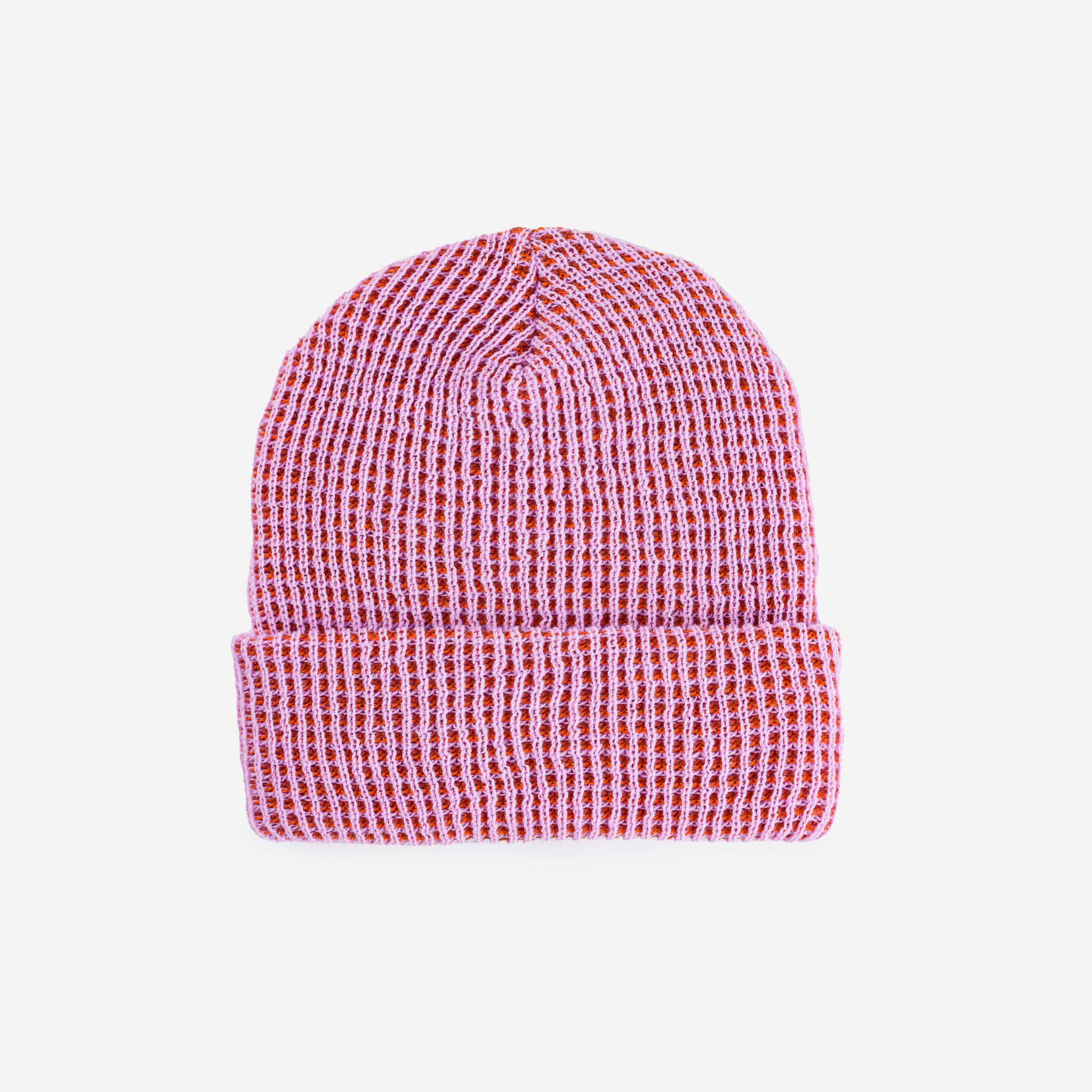 Simple Grid Knit Beanie: Lilac