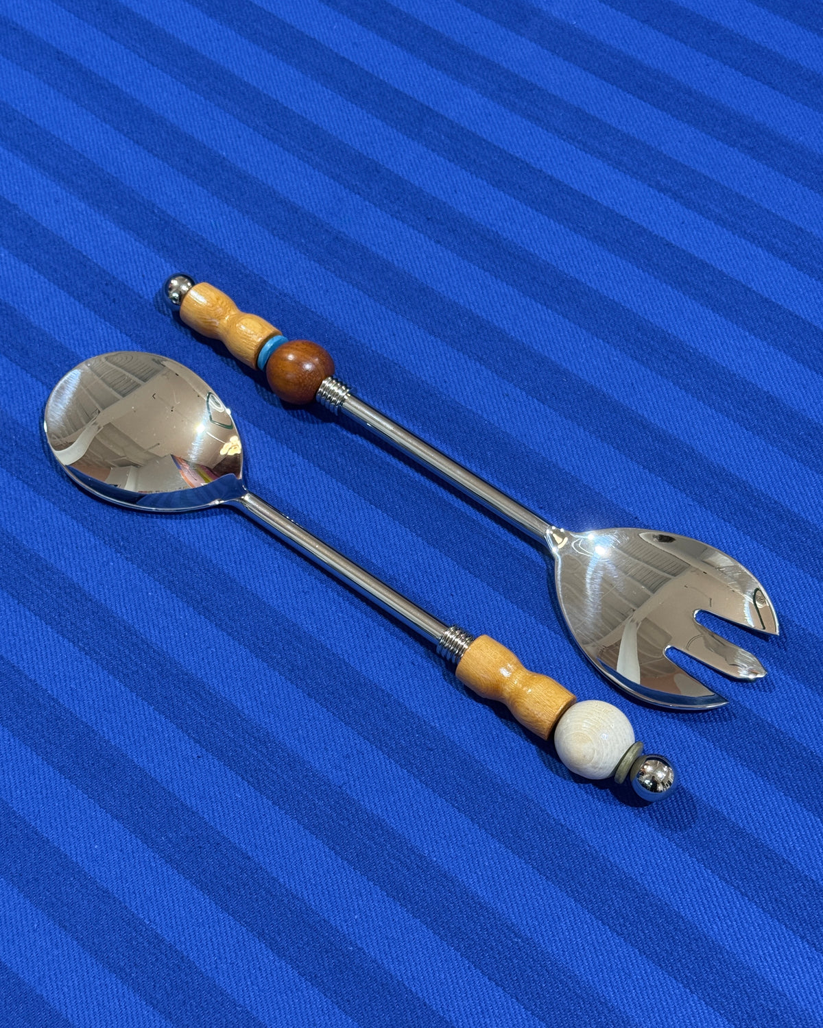 Beaded Serving Utensils | Natural/Brown