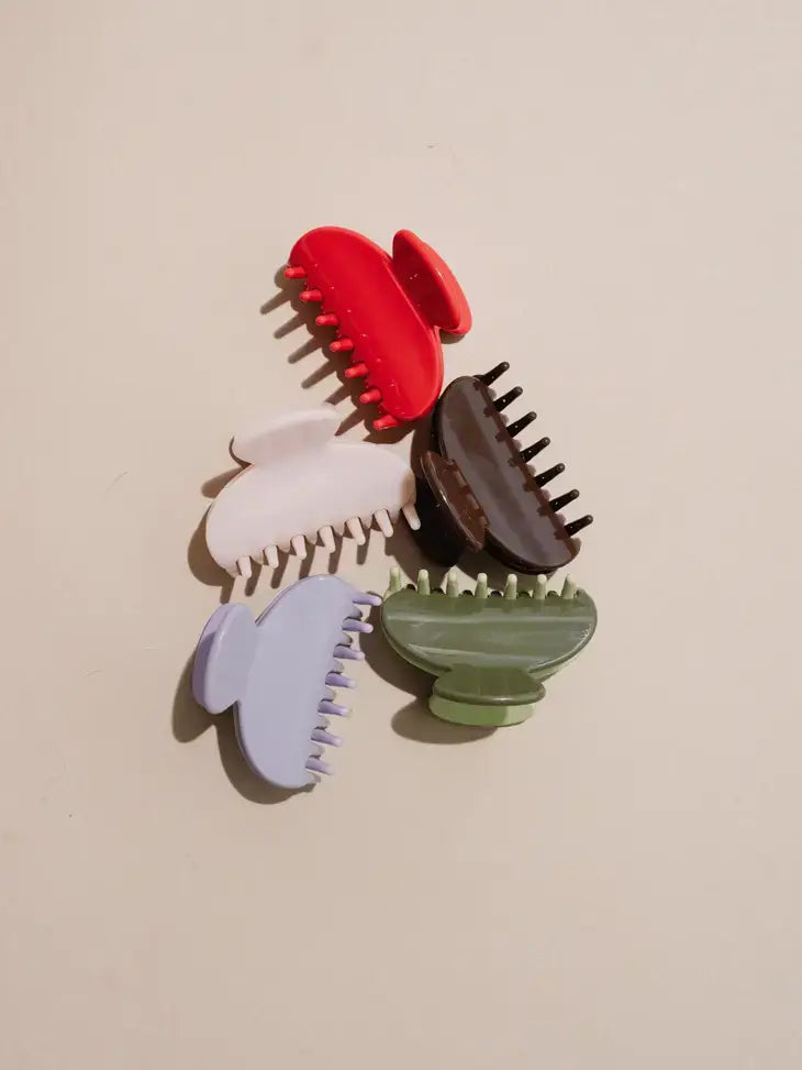 Small Hair Claw Clips: Cherry