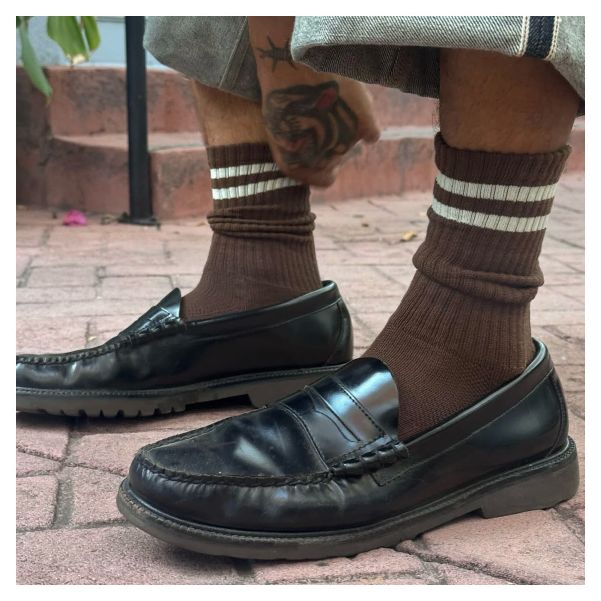 Extended Boyfriend Socks | Wood