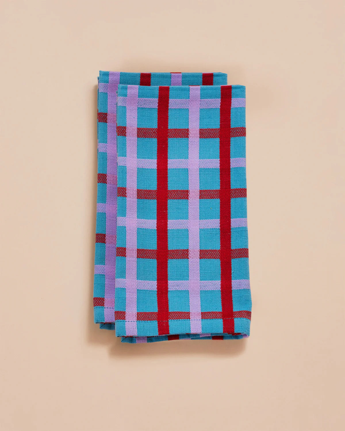 Woven Plaid Napkins Mixed Set