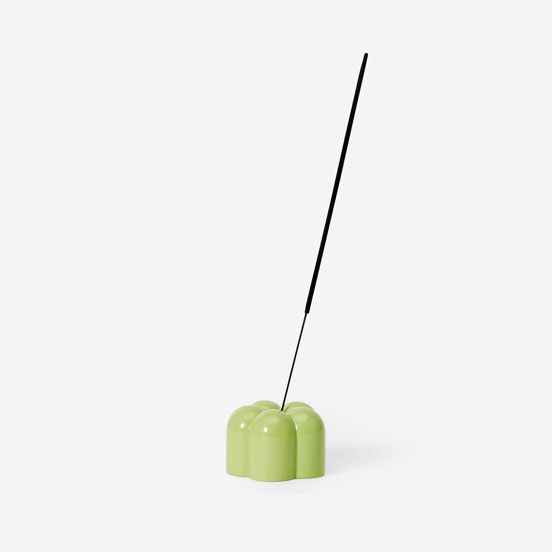 Poppy Candle & Incense Holder: Yellow