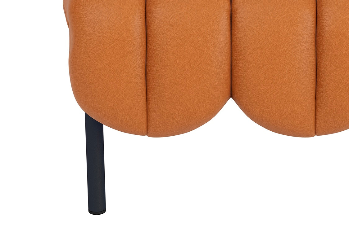 Puffy Ottoman | Black Grey Base