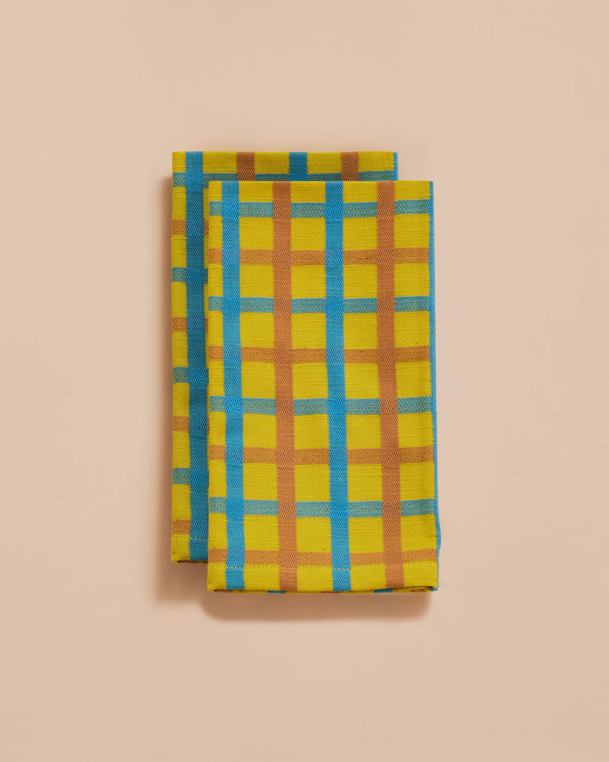 Woven Plaid Napkins Mixed Set