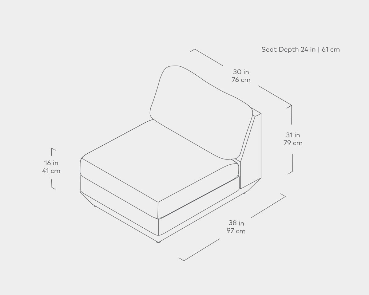 Podium Modular Armless Chair