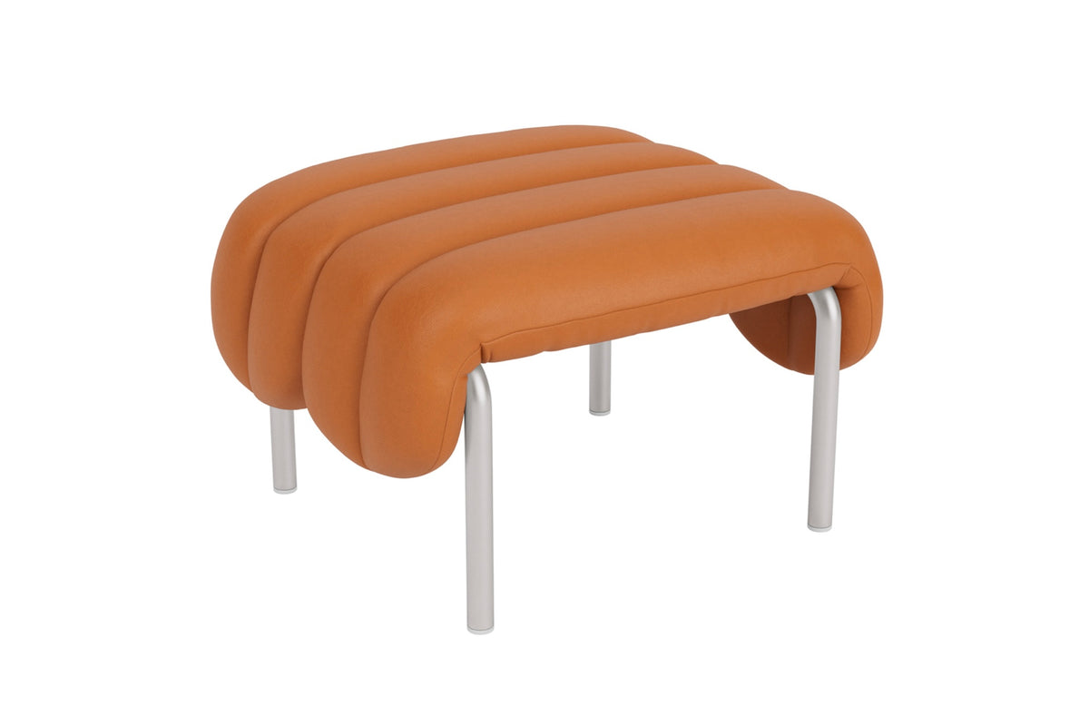 Puffy Ottoman | Stainless Steel Base