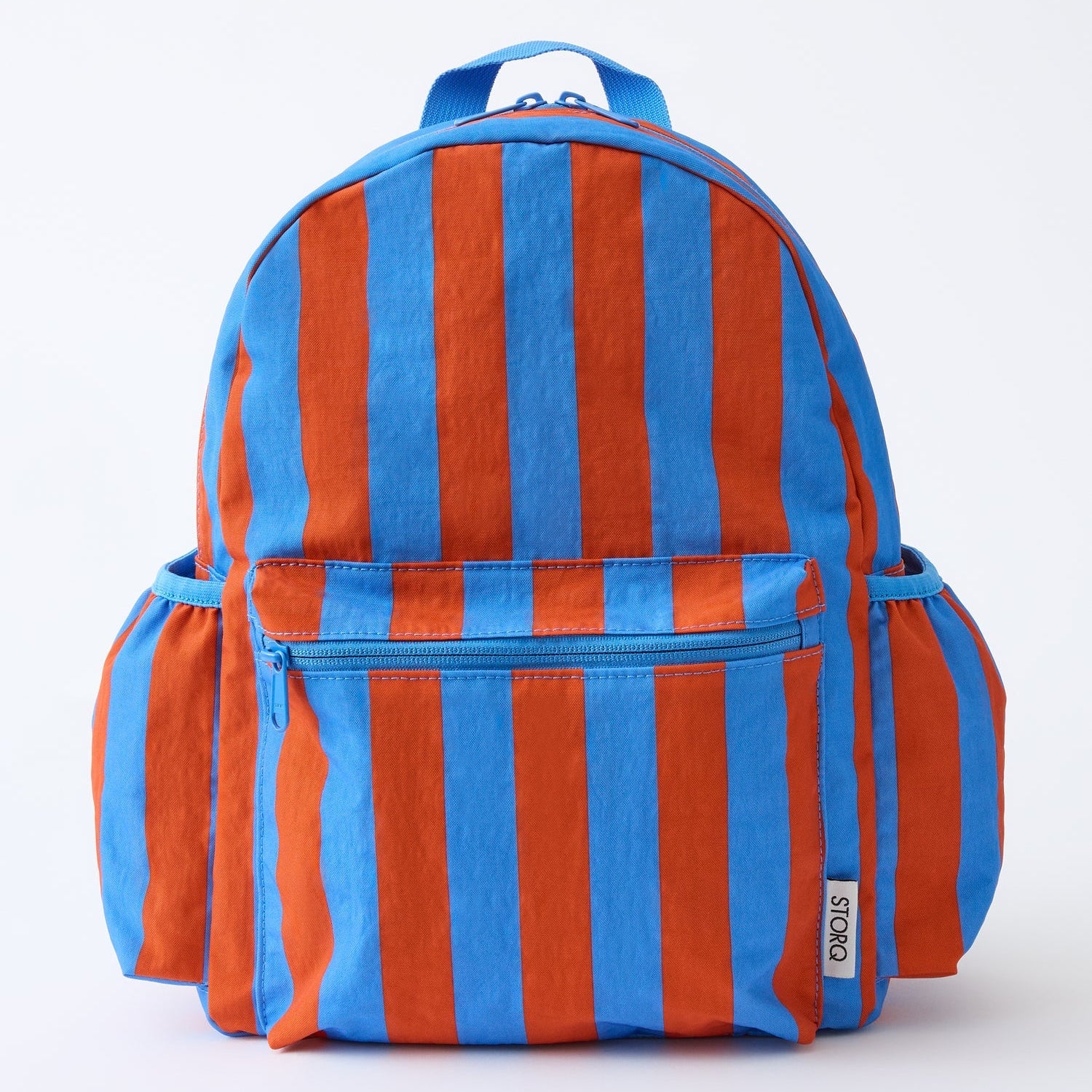 Cool Kid Backpack | Blue & Rust Stripe
