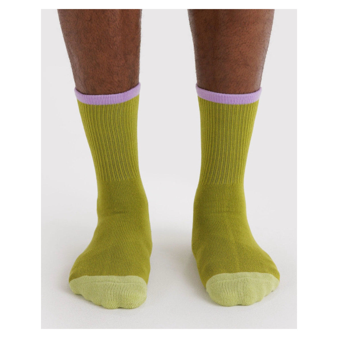 Ribbed Sock | Olive Mix