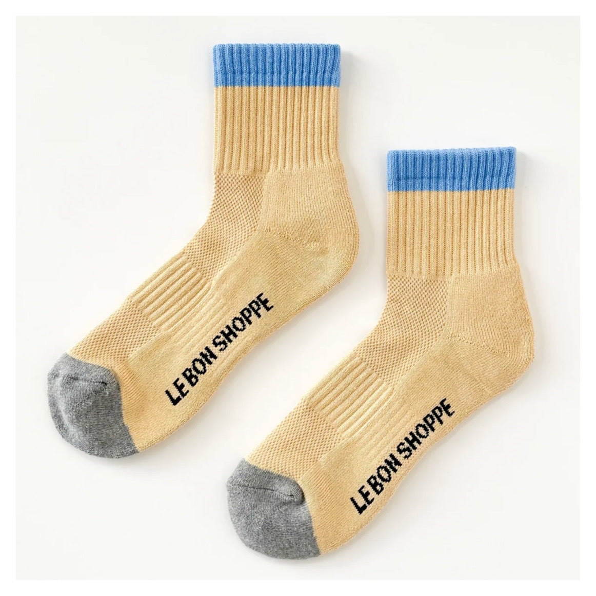 Girlfriend Socks | Color Block Yellow & Blue