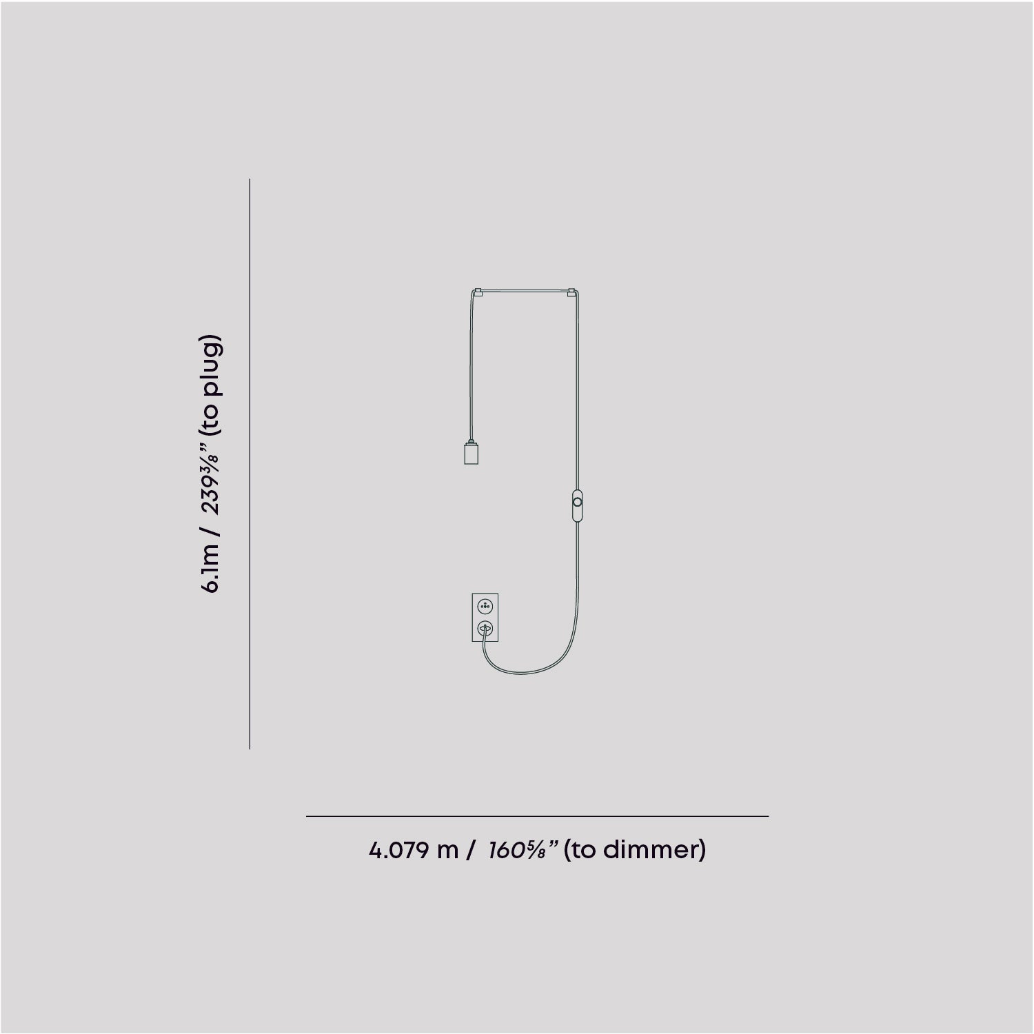 Oval Dim to Warm Plug-In Pendant in Graphite