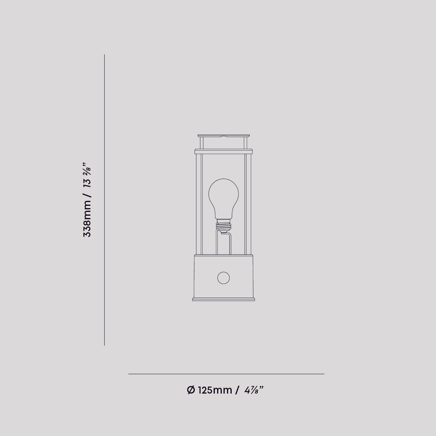 The Muse Portable Lamp in Solid Brass