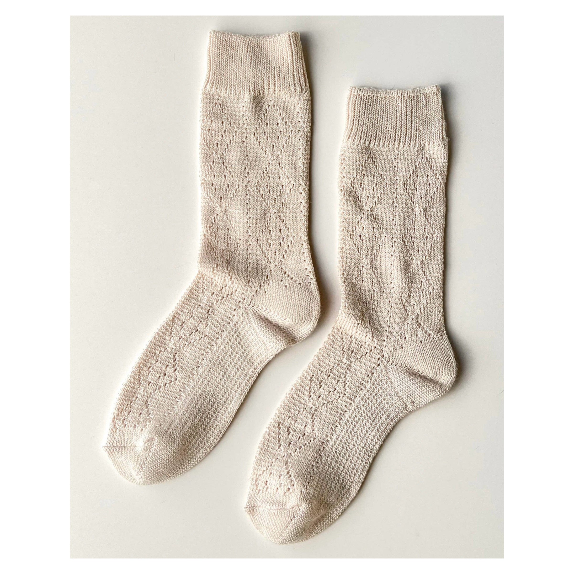 Modal Eyelet Socks | Oyster