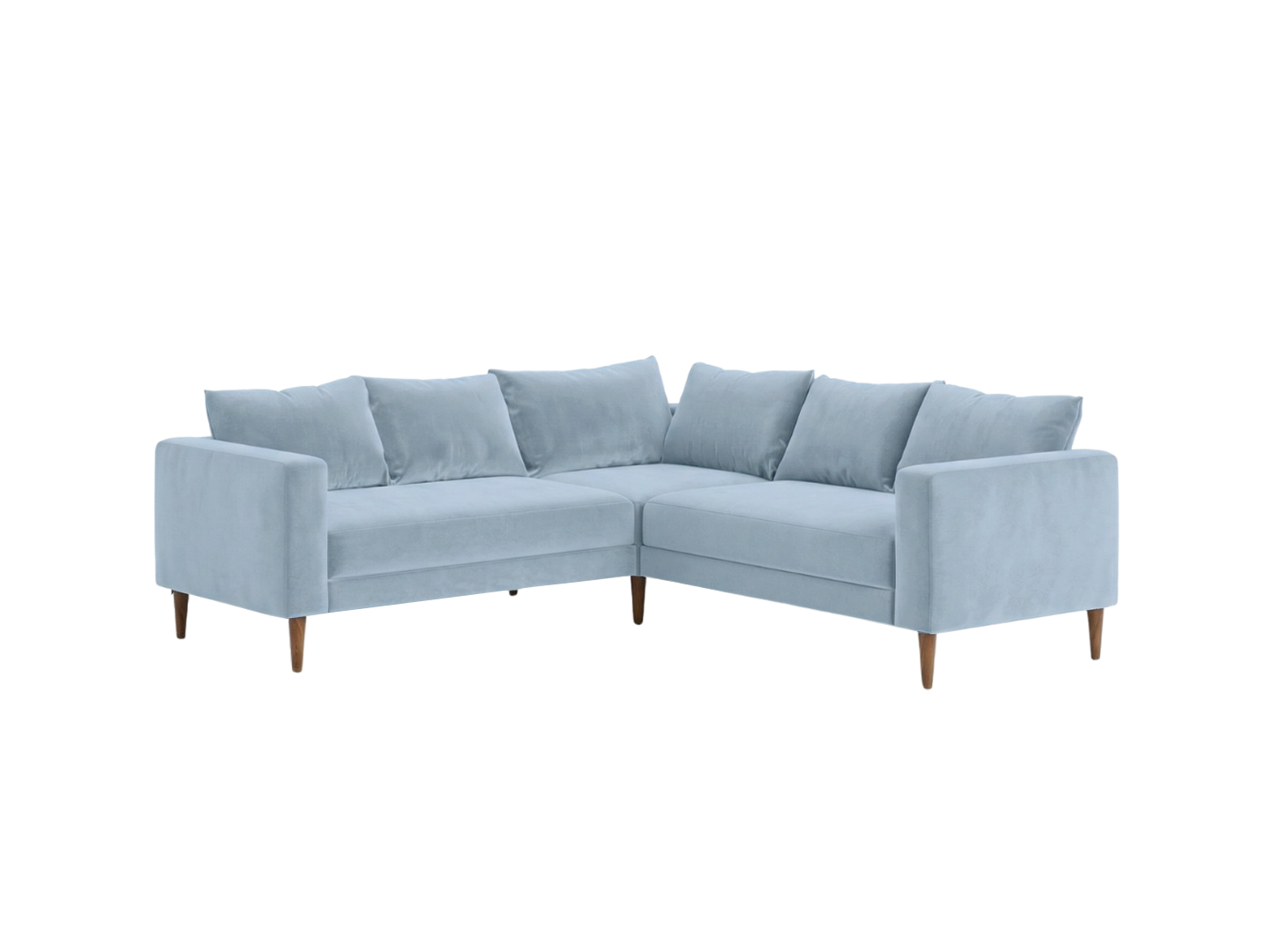 The Essential Corner Sectional | 5 Seat | Recycled Velvet