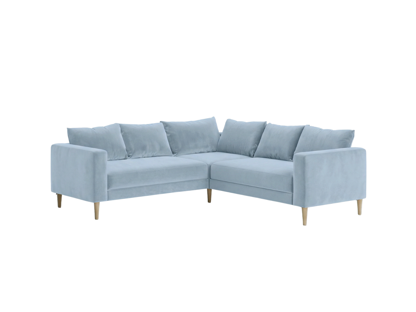 The Essential Corner Sectional | 5 Seat | Recycled Velvet