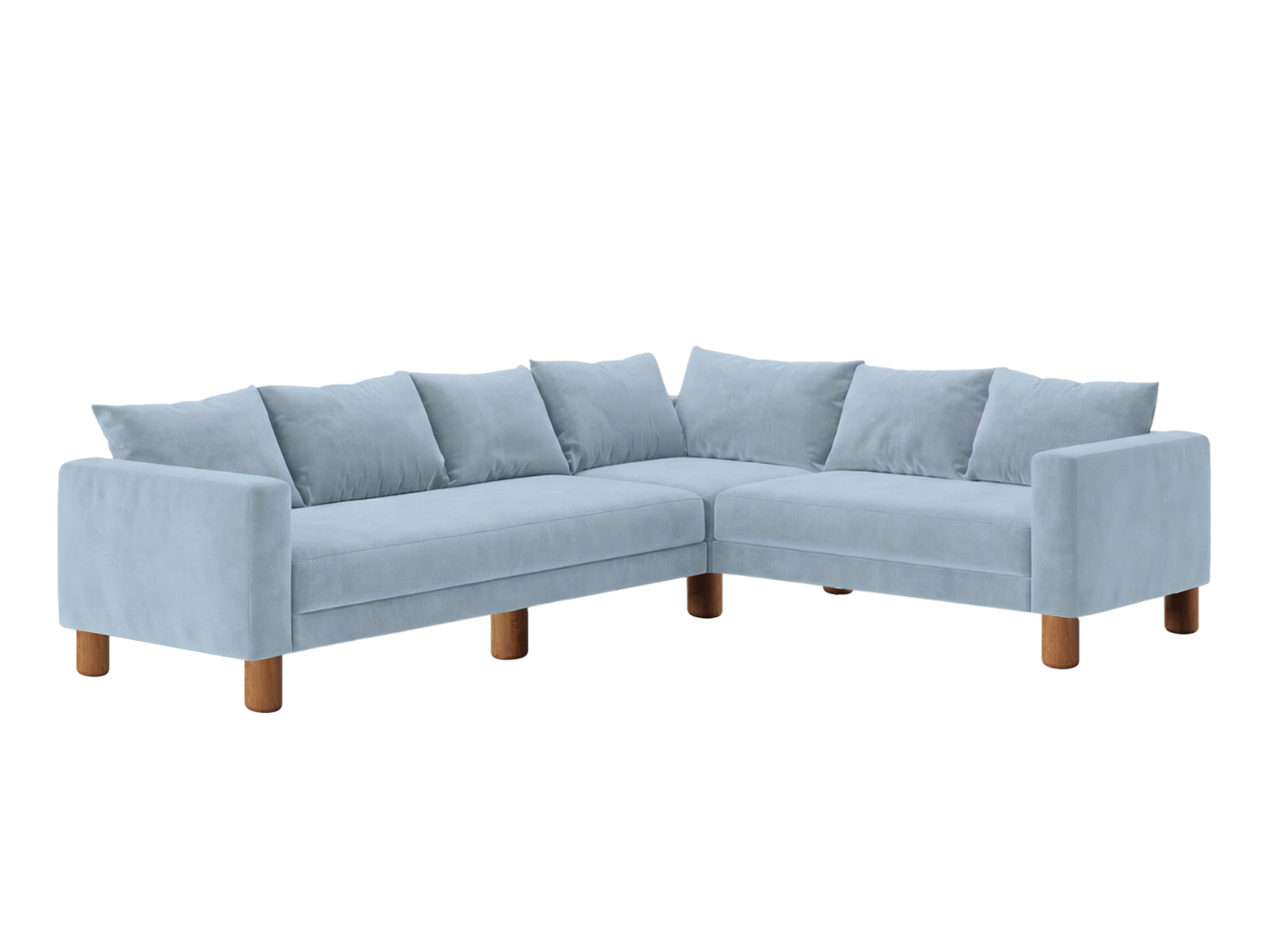 The Essential Corner Sectional | 6 Seat | Recycled Velvet