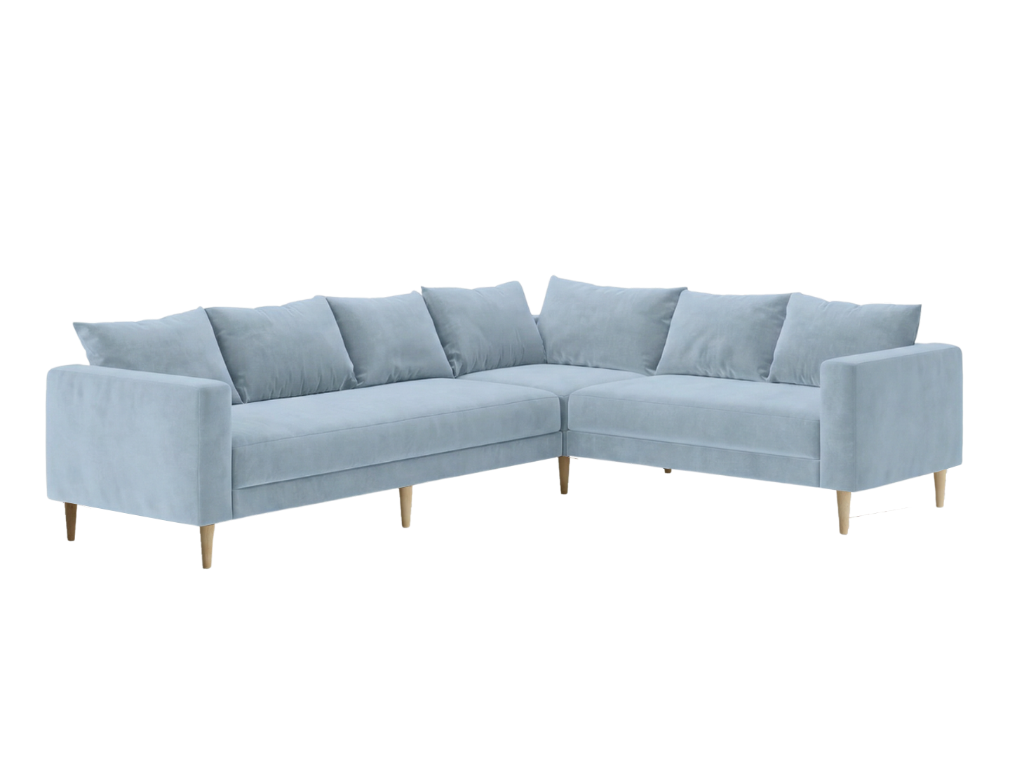 The Essential Corner Sectional | 6 Seat | Recycled Velvet