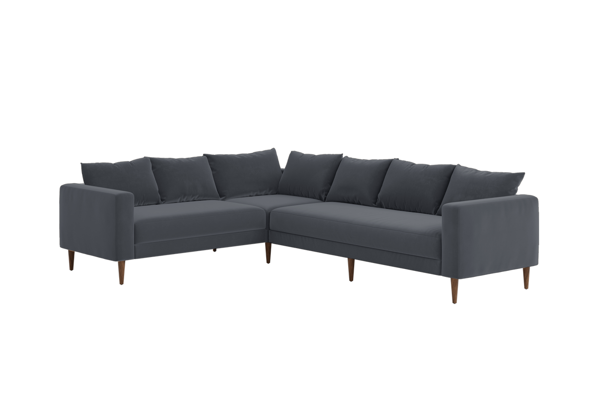 The Essential Corner Sectional | 6 Seat | Recycled Velvet