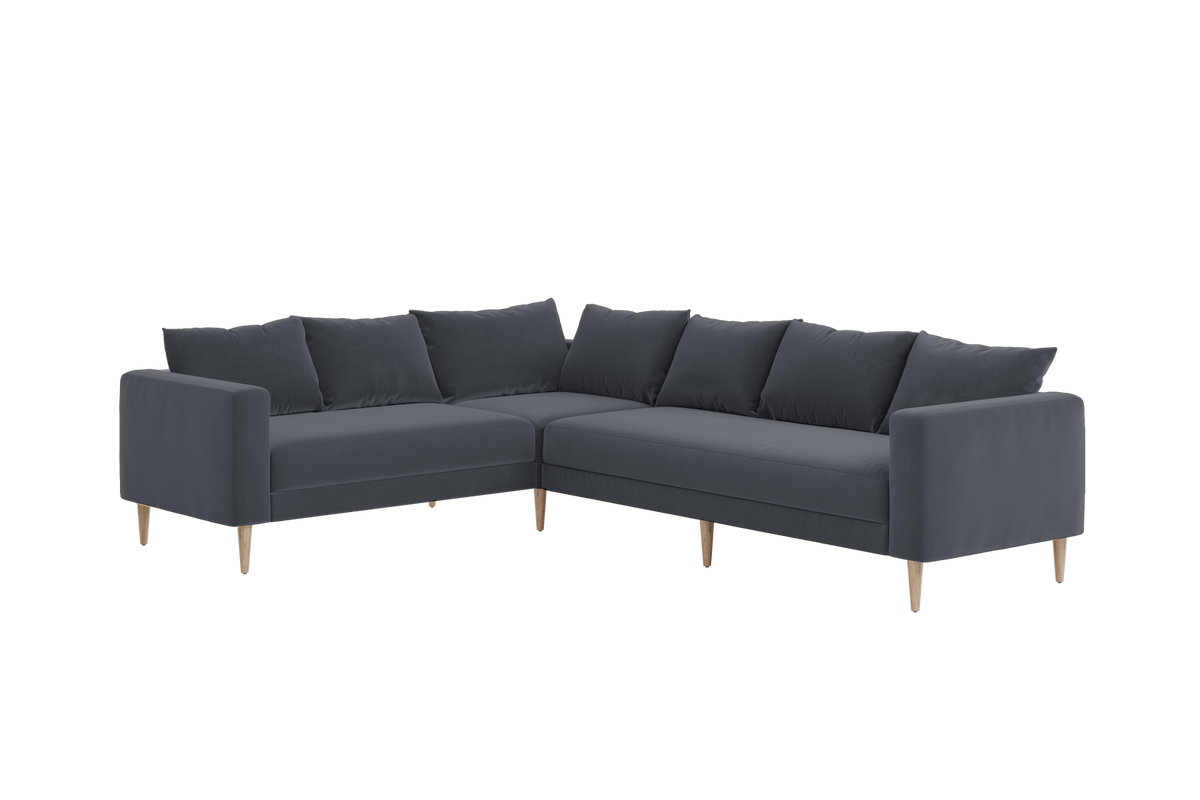 The Essential Corner Sectional | 6 Seat | Recycled Velvet