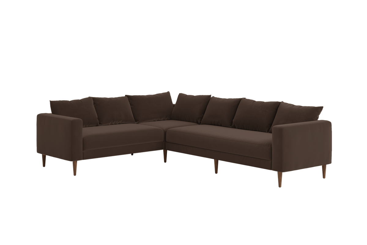 The Essential Corner Sectional | 6 Seat | Recycled Velvet