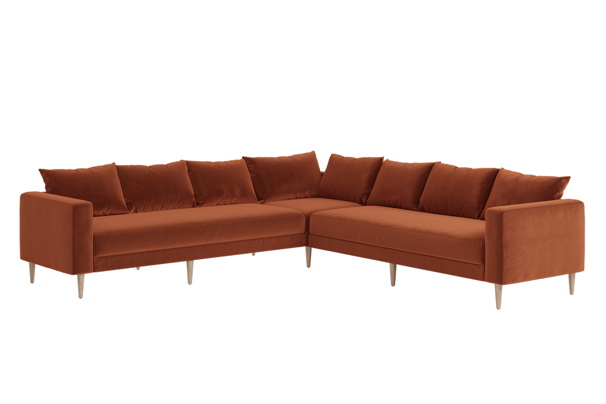The Essential Corner Sectional | 7 Seat | Recycled Velvet
