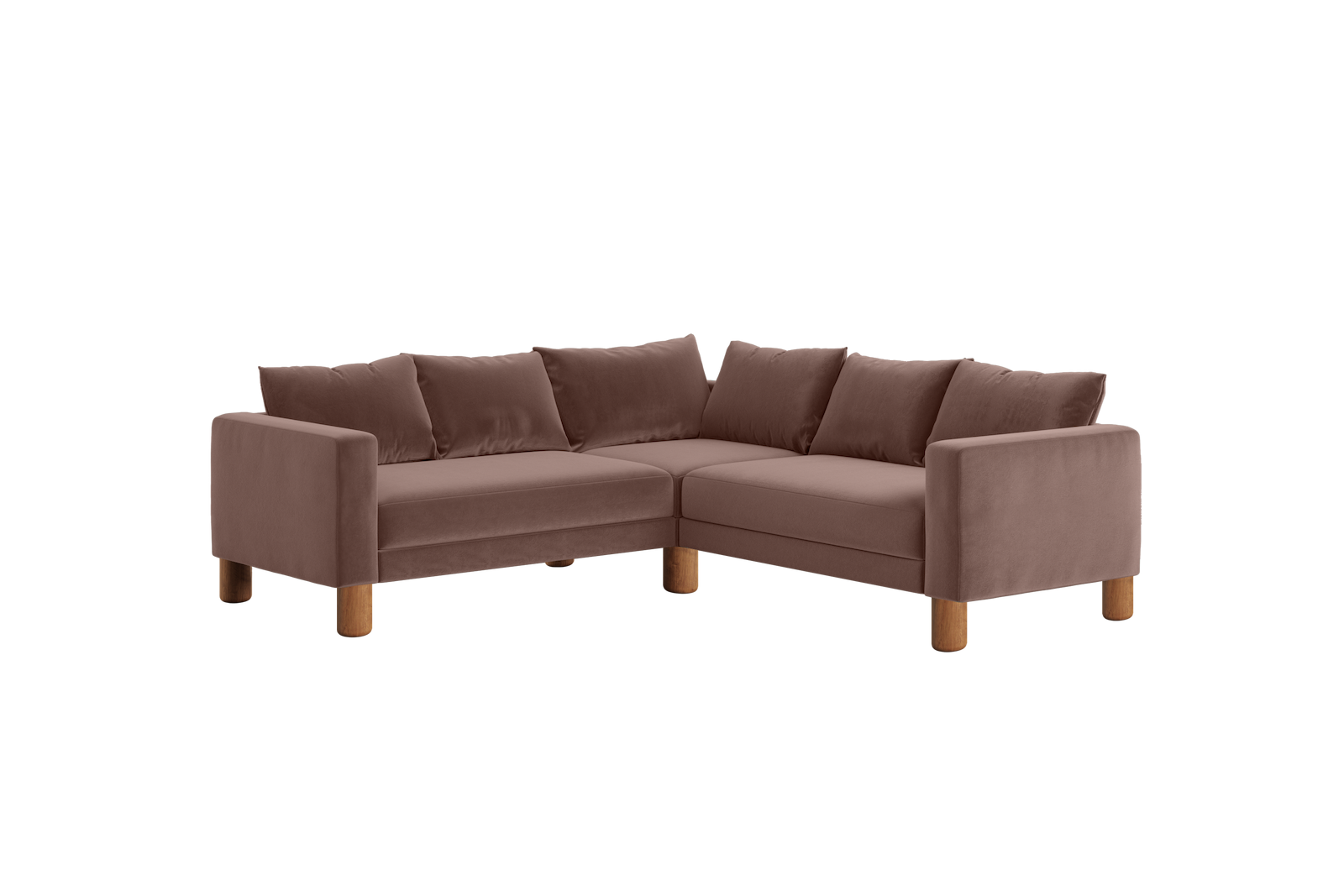The Essential Corner Sectional | 5 Seat | Recycled Velvet