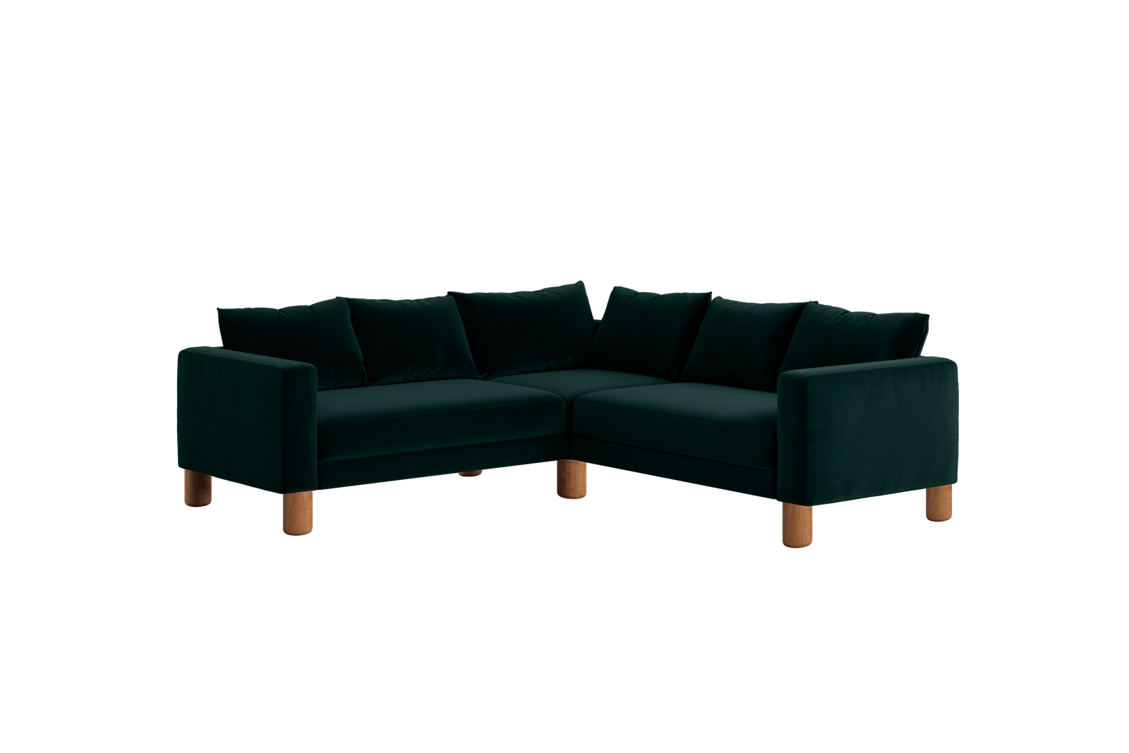 The Essential Corner Sectional | 5 Seat | Recycled Velvet
