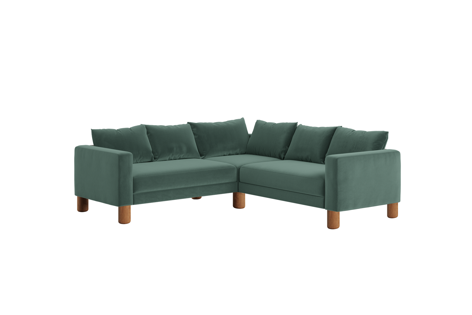 The Essential Corner Sectional | 5 Seat | Recycled Velvet