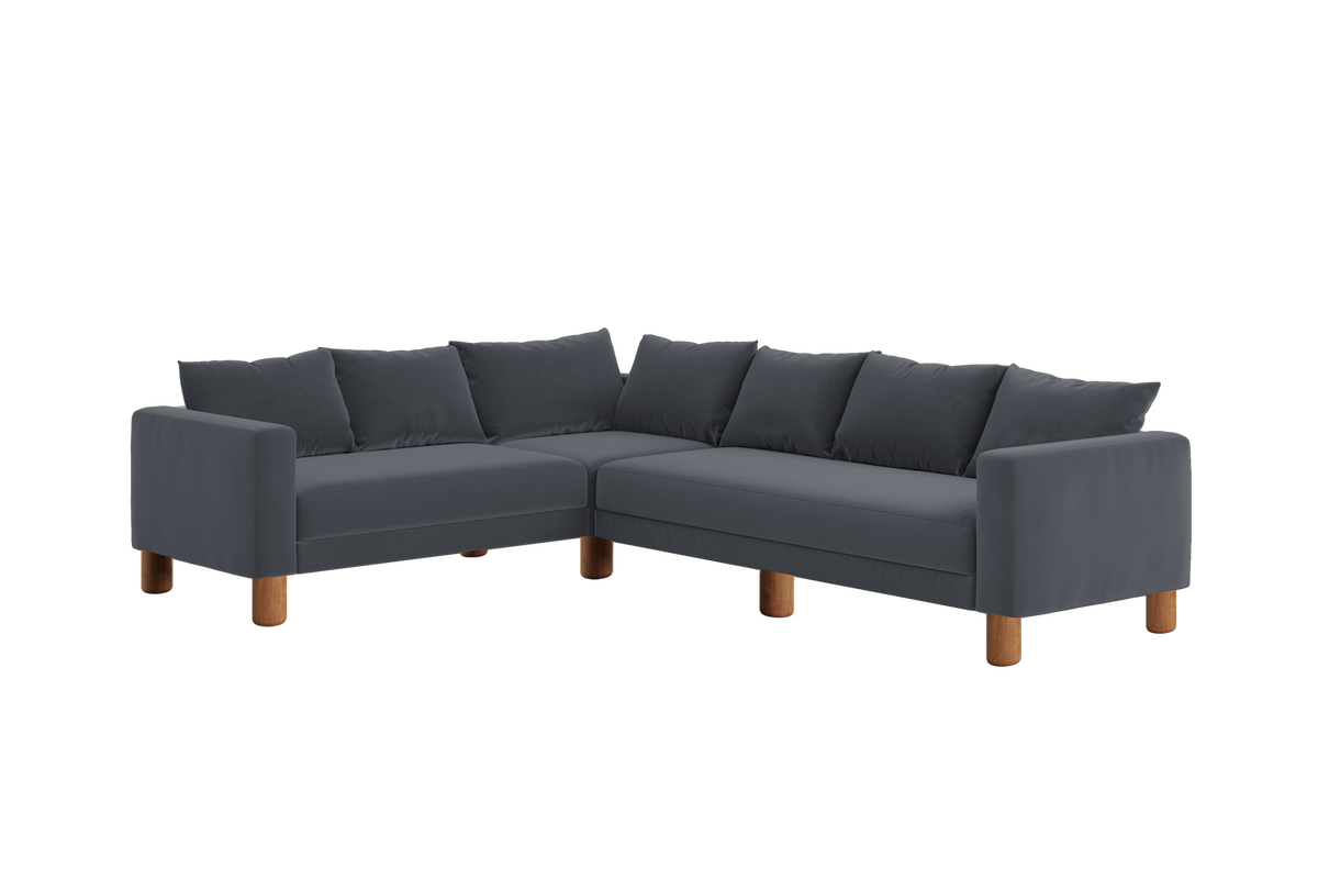 The Essential Corner Sectional | 6 Seat | Recycled Velvet