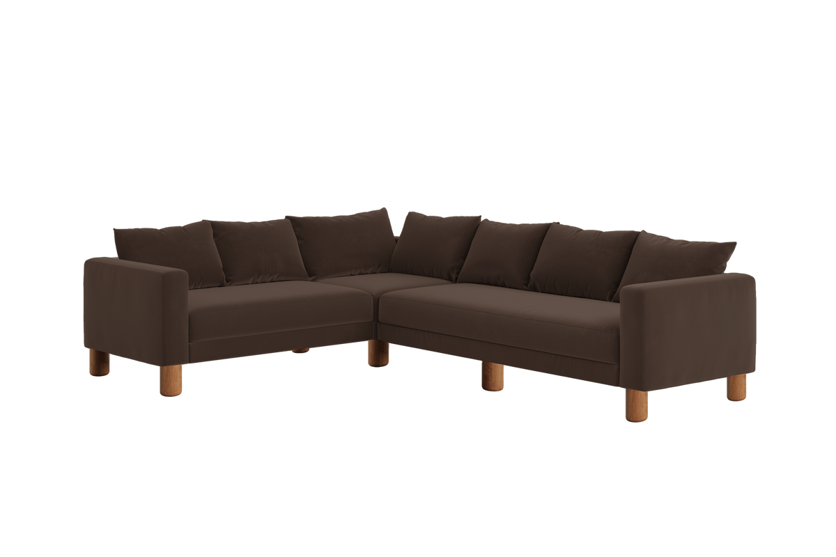 The Essential Corner Sectional | 6 Seat | Recycled Velvet