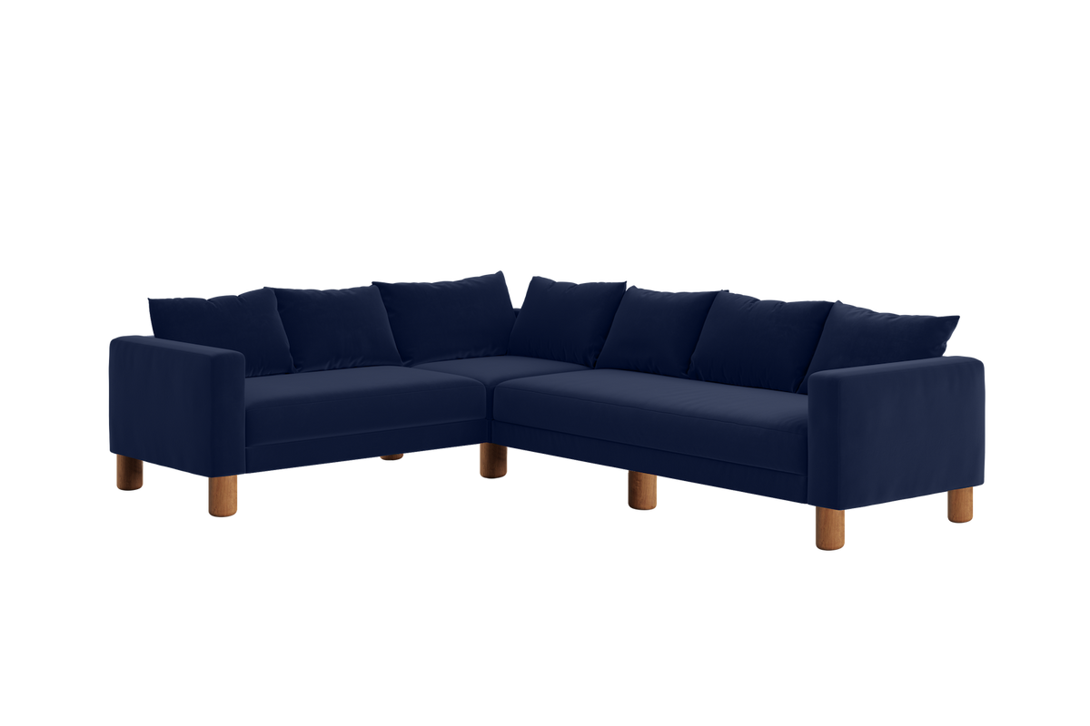 The Essential Corner Sectional | 6 Seat | Recycled Velvet