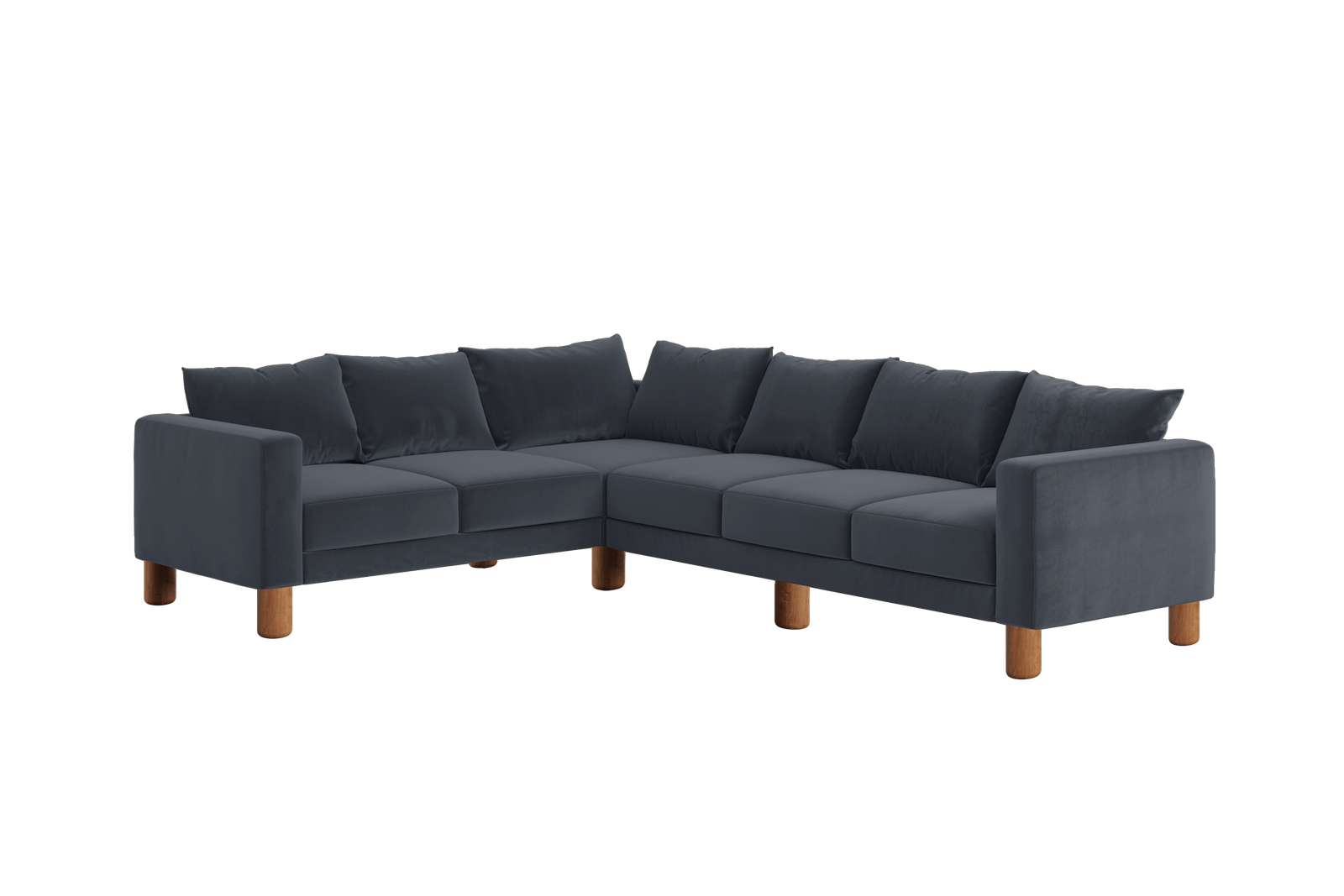 The Essential Corner Sectional | 6 Seat | Recycled Velvet