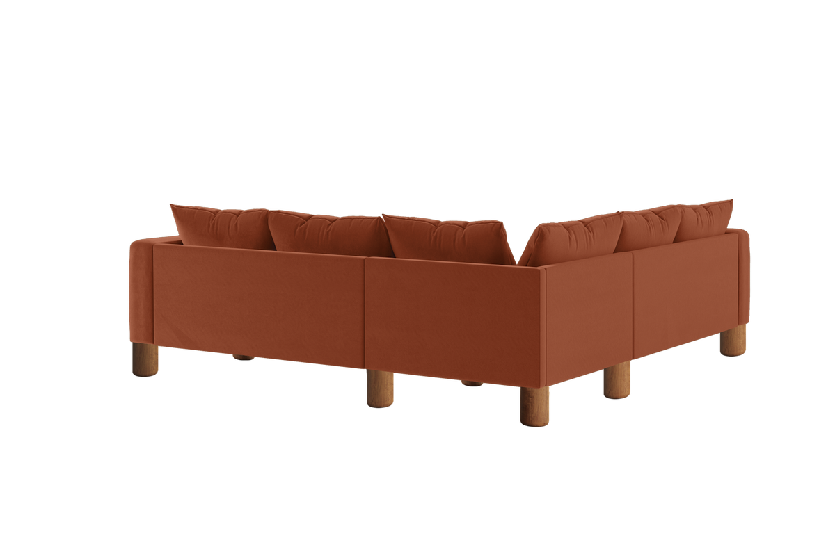 The Essential Corner Sectional | 5 Seat | Recycled Velvet