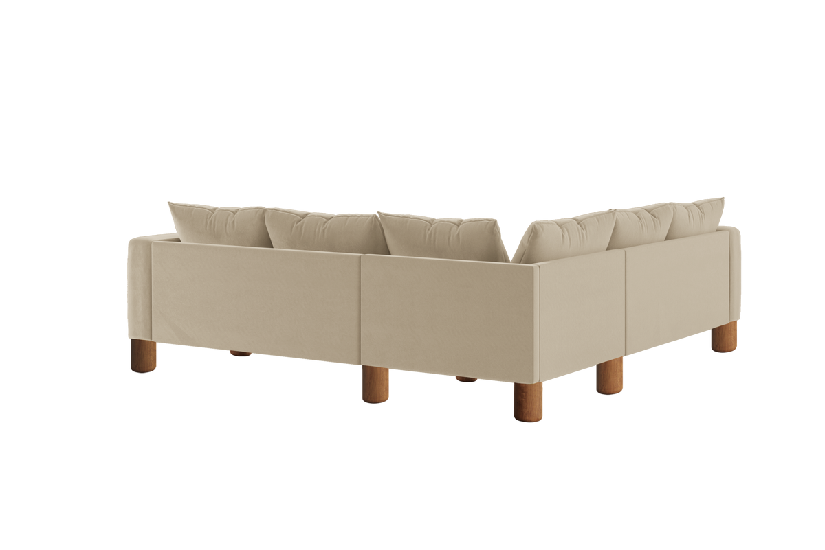 The Essential Corner Sectional | 5 Seat | Recycled Velvet