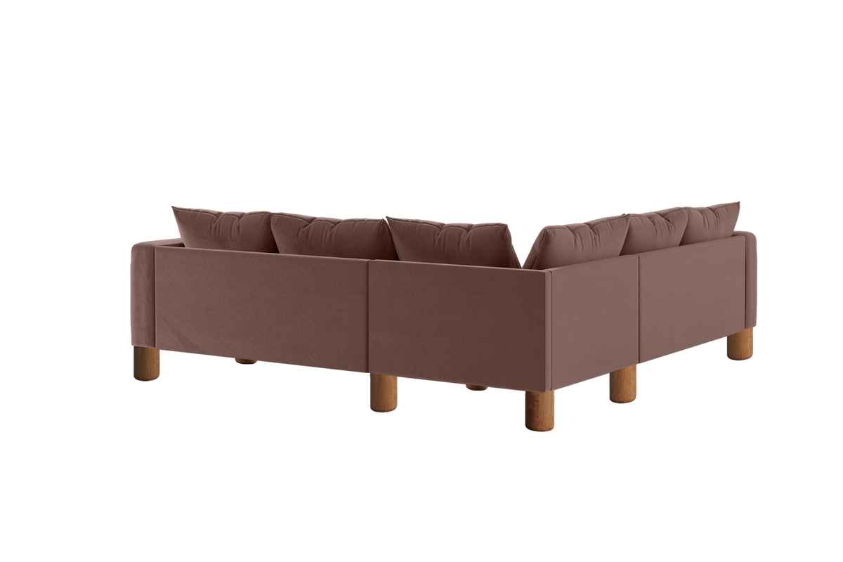 The Essential Corner Sectional | 5 Seat | Recycled Velvet
