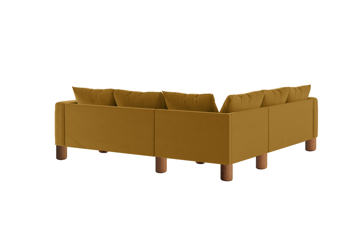 The Essential Corner Sectional | 5 Seat | Recycled Velvet