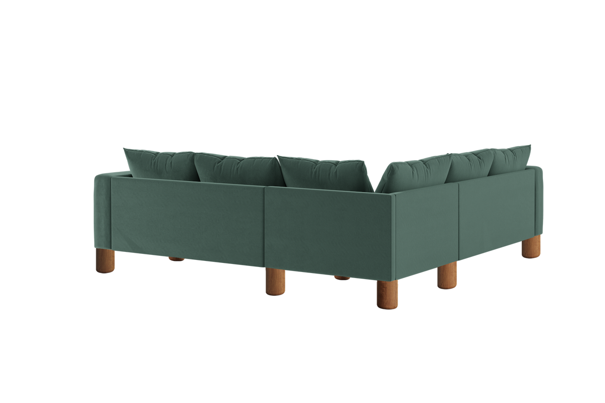 The Essential Corner Sectional | 5 Seat | Recycled Velvet